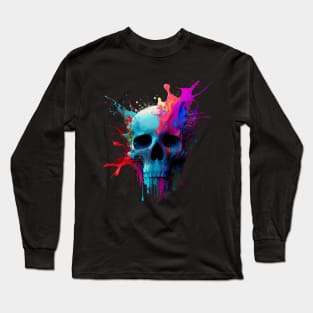 Skull painting Long Sleeve T-Shirt